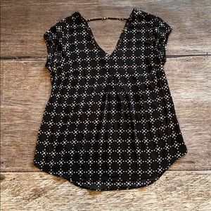 Black and white dressy top